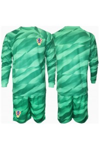 Fotbalové Dres Chorvatsko Brankářské Dětské Venkovní Oblečení ME 2024 Dlouhý Rukáv (+ trenýrky)